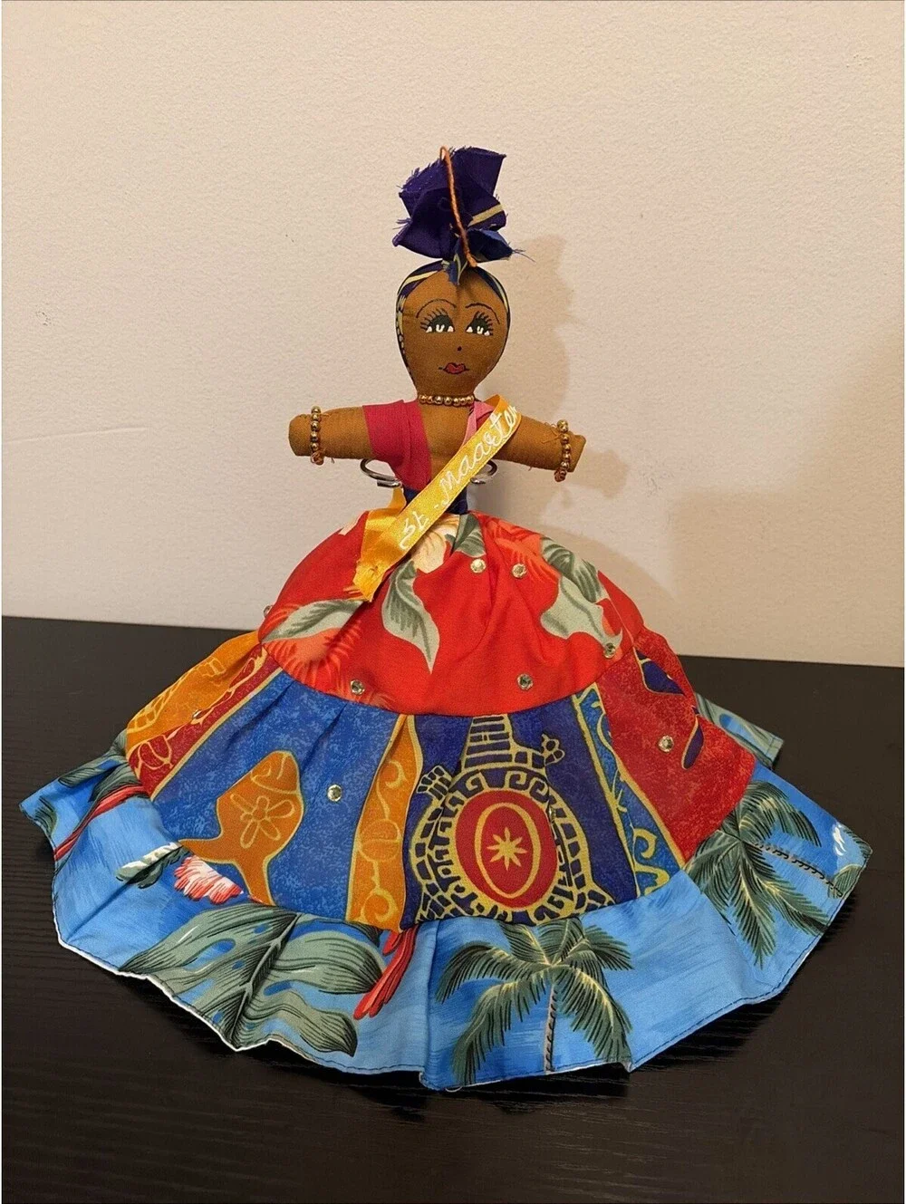 St Maarten Topsy Turvy Doll Caribbean Story Telling Rag Doll Toy 12